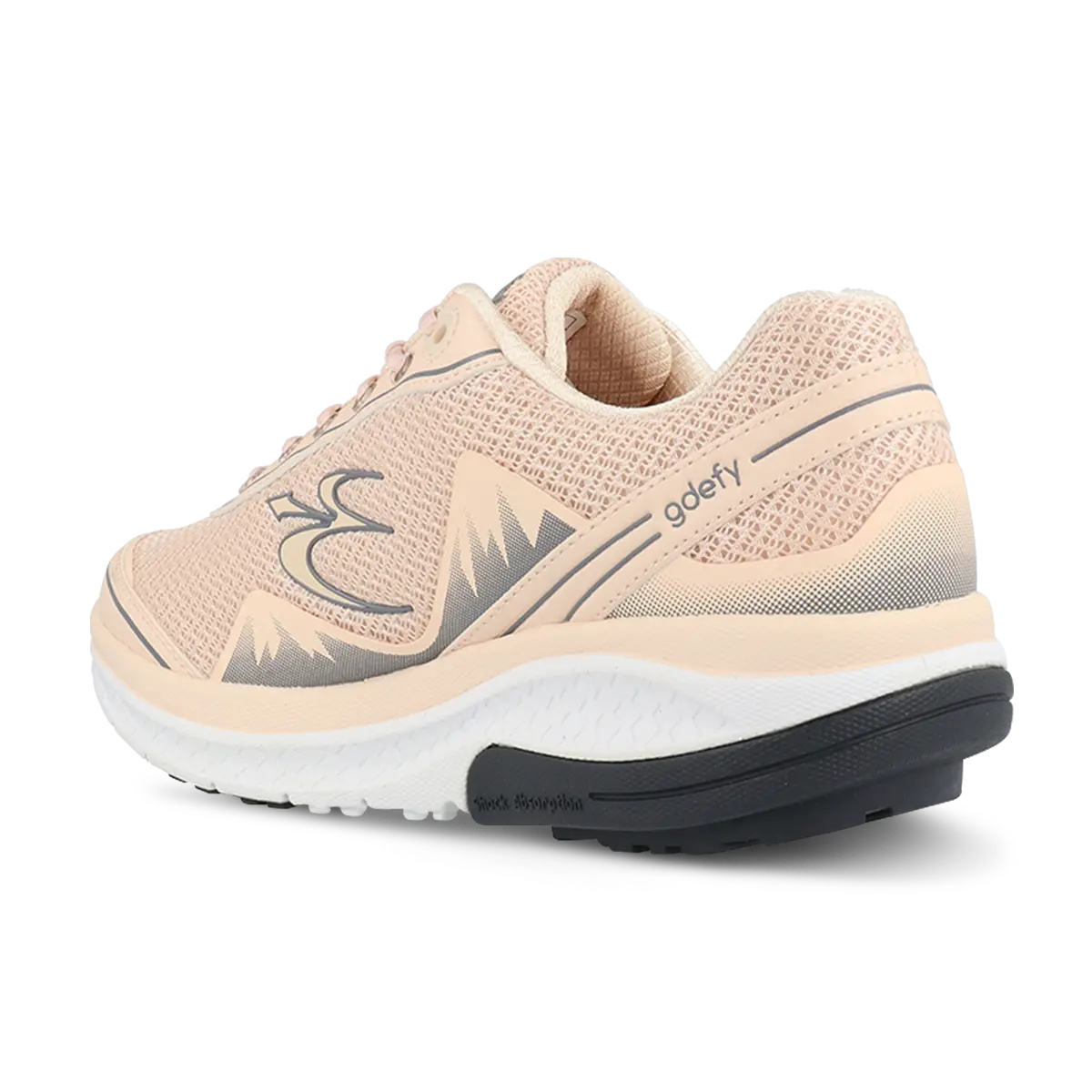 Breathable beige Mighty Walk sneaker with VersoShock® technology and supportive design.