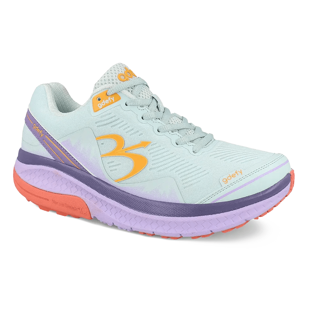 Buy Women's Mighty Walk Mint & Purple Walking Shoes – G-defy