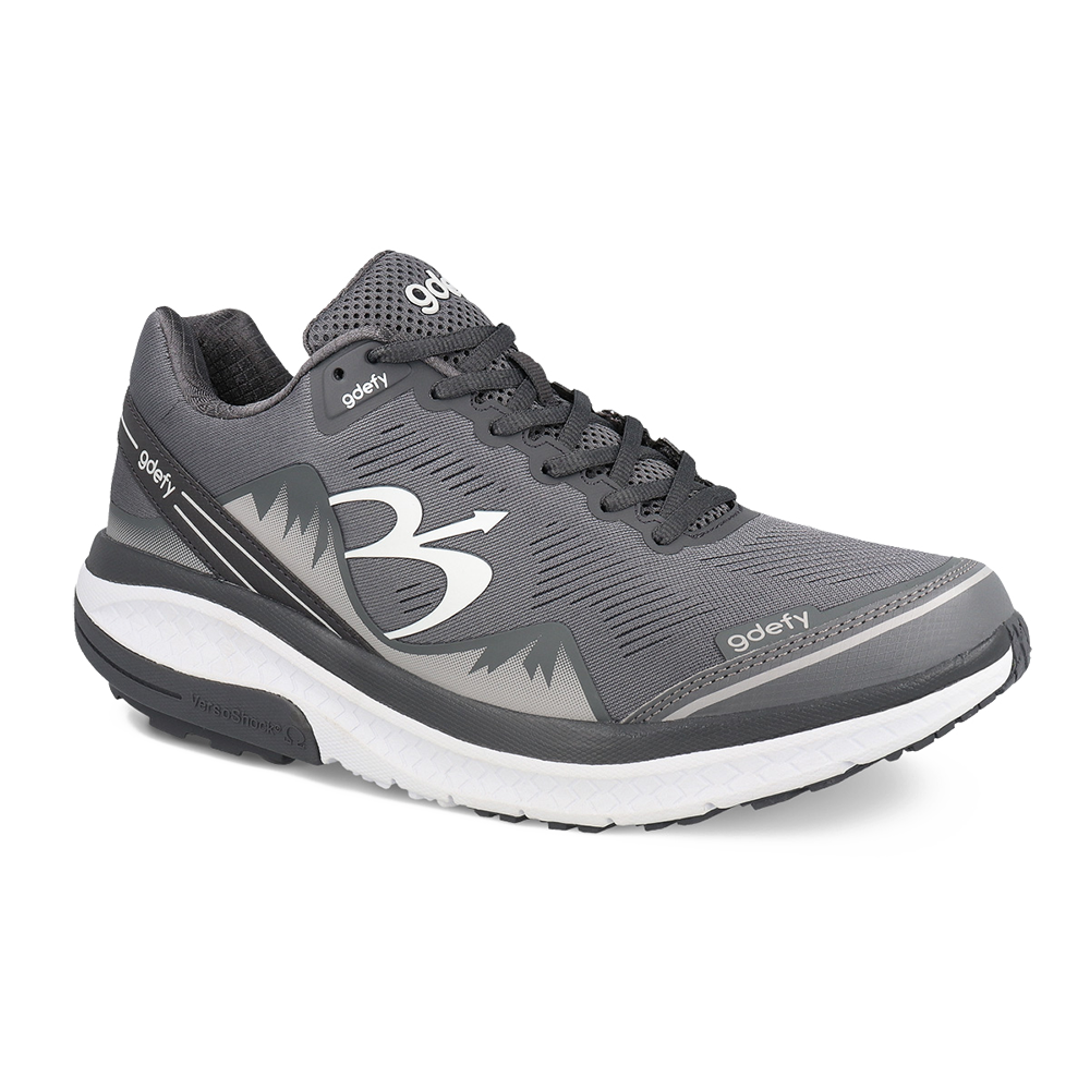 Gdefy Grey Mighty Walk Black Grey Walking Comfort Sneaker size 8 s-l400.jpg main image 2