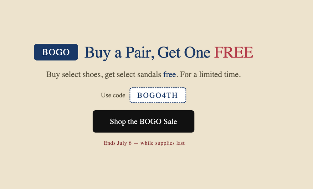 Buy a Pair, Get one FREE