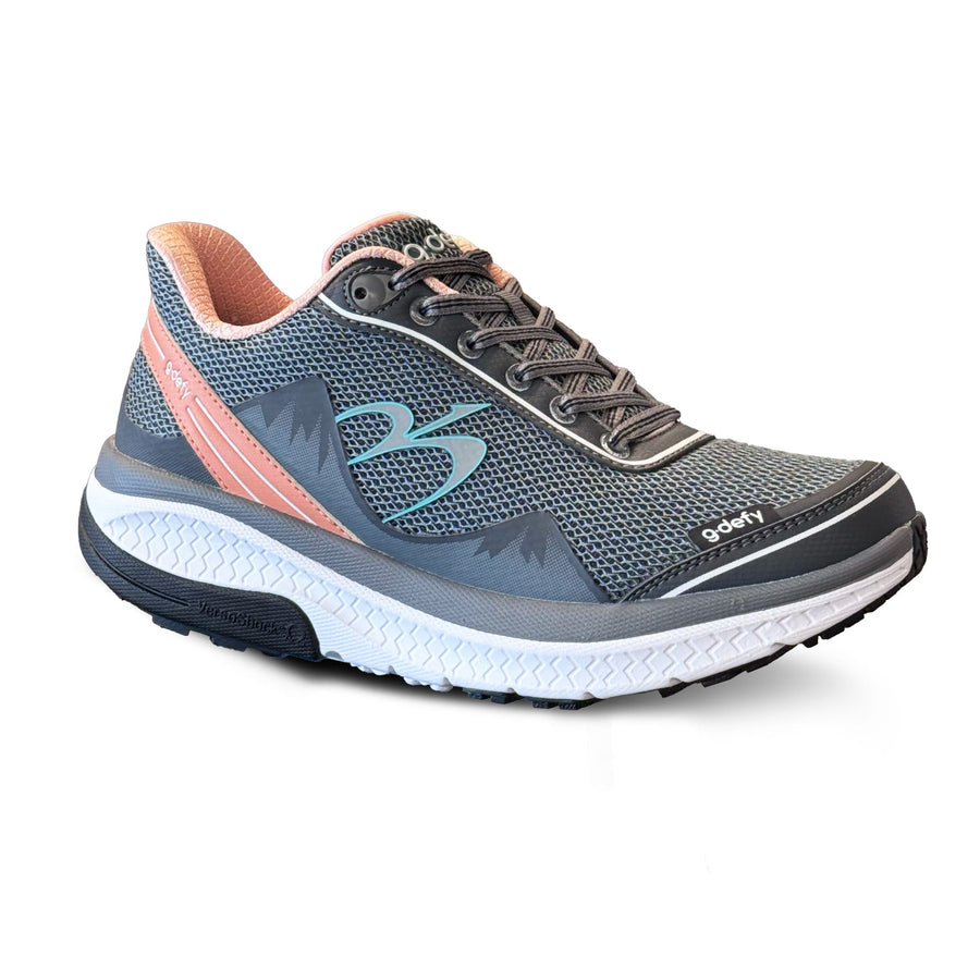 Women MightyWalk Gray Salmon Slip On
