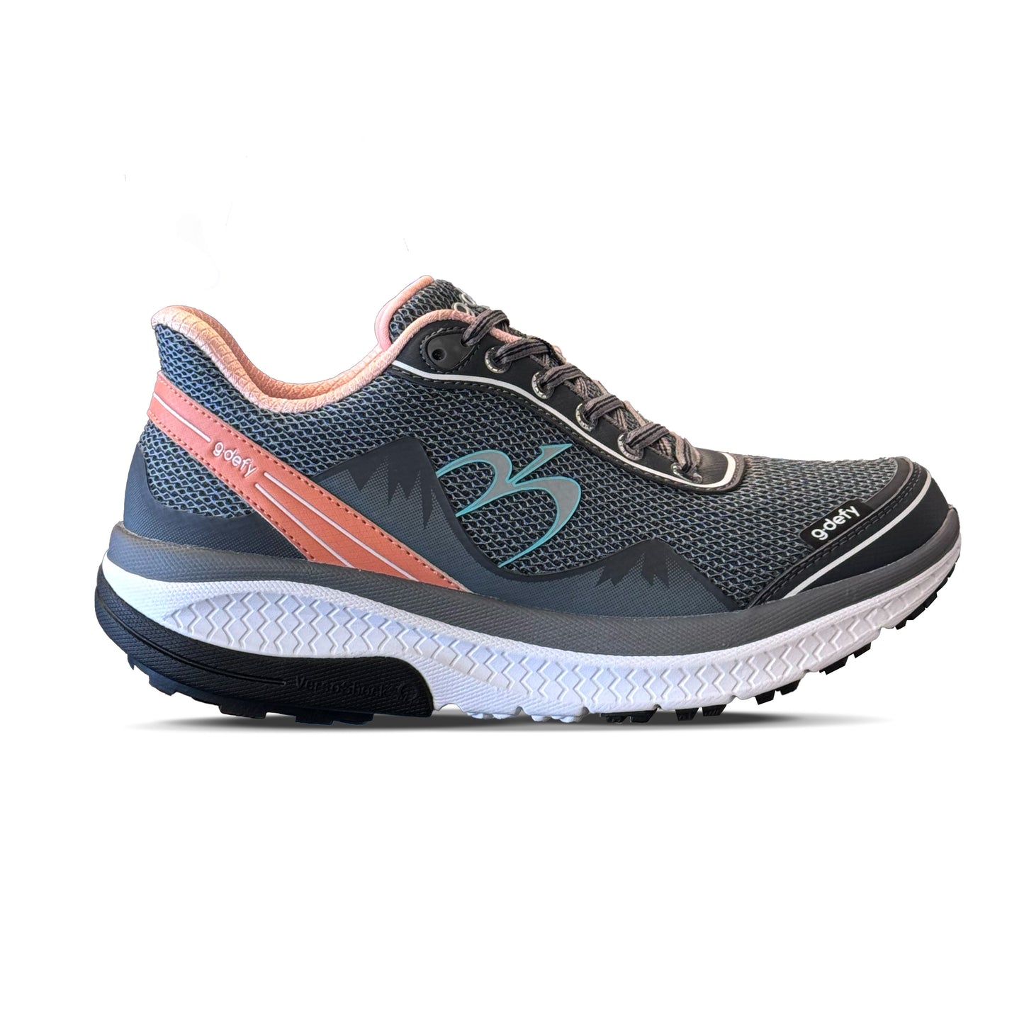 MightyWalk Gray Salmon Slip On