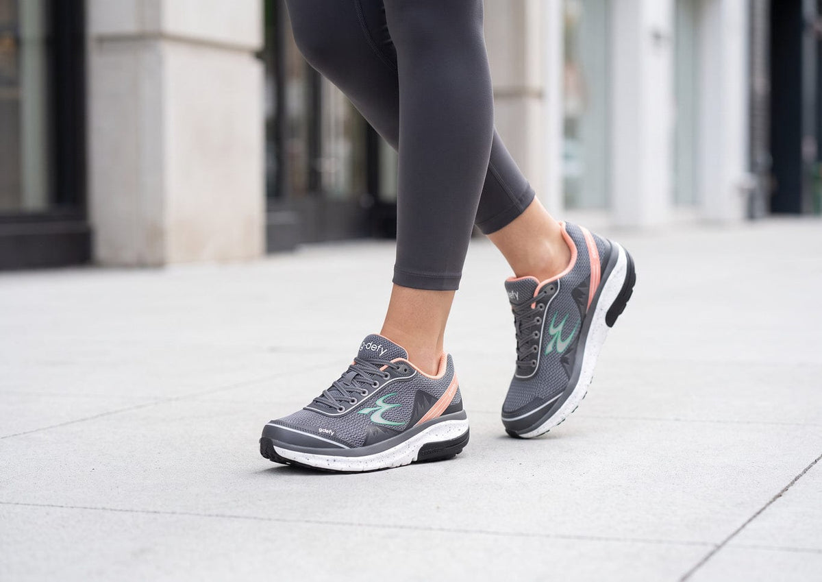 Women MightyWalk Gray Salmon Slip On Gray/Salmon lifestyle