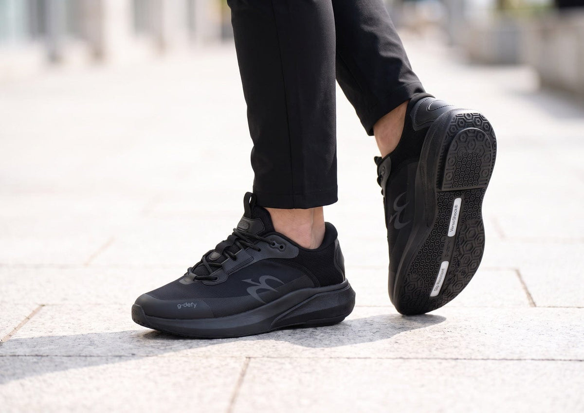 Men MightyGlide Slip Resistant Black lifestyle