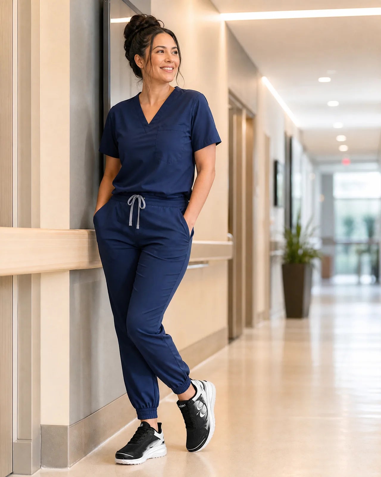 Illustrative scene of a healthcare worker wearing comfort shoes