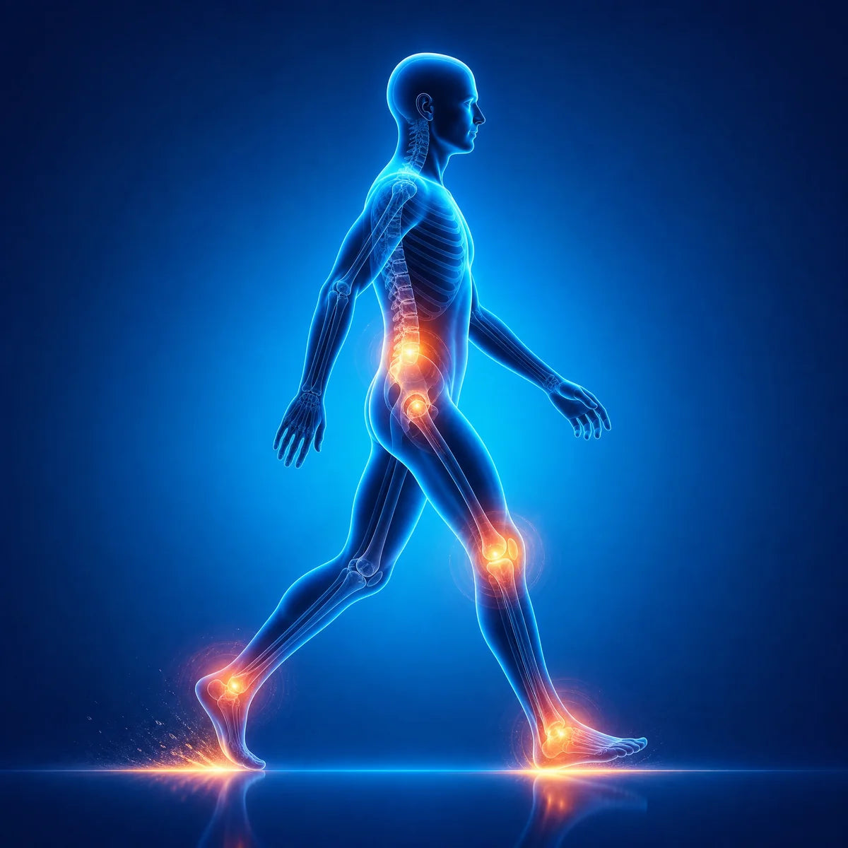Conceptual illustration of movement while walking